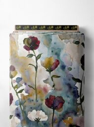 Petal flower style with blue,red colors