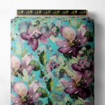 Petal flower style with purple,green colors