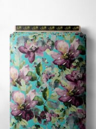 Petal flower style with purple,green colors