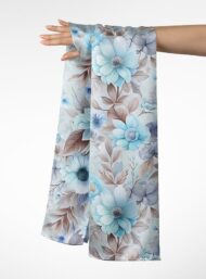 Bloom flower style with blue,white colors - Image 3