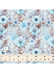 Bloom flower style with blue,white colors - Image 5