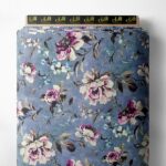 Bloom flower style with blue,purple colors