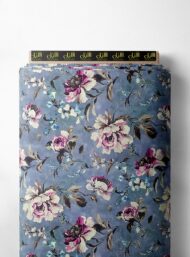 Bloom flower style with blue,purple colors