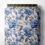 Petal flower style with blue,white colors