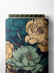 Petal flower style with green,yellow colors