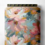 Bloom flower style with pink,white colors