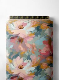 Bloom flower style with pink,white colors