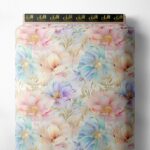 Bloom flower style with pink,blue colors