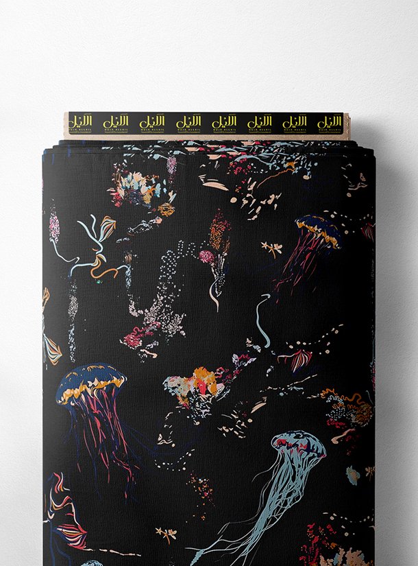 LAI01-3710_1.jpg Jellyfish nature style with blue,pink colors - Image 1