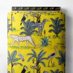 Leopard nature style with yellow,green colors