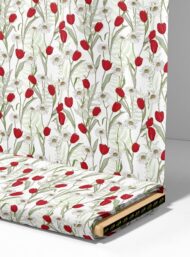 Tulip flower style with red,green colors - Image 4