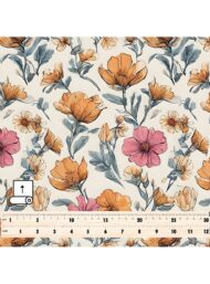 Bloom flower style with orange,pink colors - Image 5