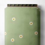 Bloom flower style with green,white colors