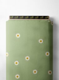 Bloom flower style with green,white colors