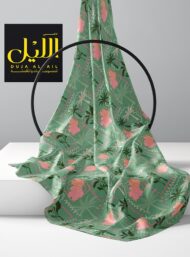 Palm flower style with green, pink colors - Image 2