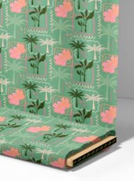 Palm flower style with green, pink colors - Image 4