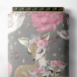 Deer animal style with pink,white colors