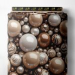 Sphere mixed style with brown,white colors