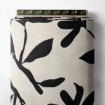 Leaf nature style with black, white colors