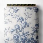 Bird flower style with blue, white colors