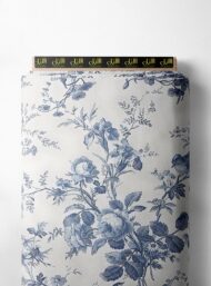 Bird flower style with blue, white colors