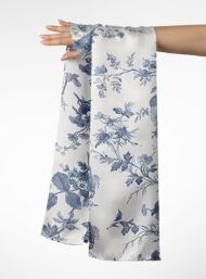 Bird flower style with blue, white colors - Image 3
