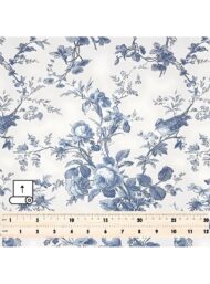 Bird flower style with blue, white colors - Image 5