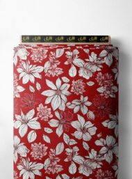 Petal flower style with red,white colors