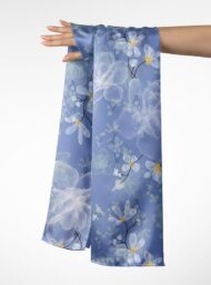 Blossom flower style with blue,white colors - Image 3