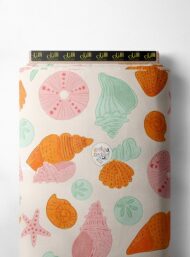 Shell ocean and sky style with pink,orange colors