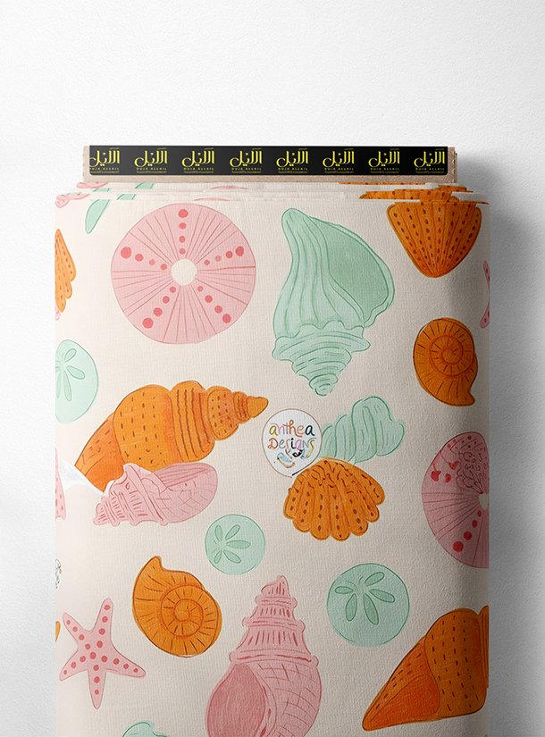 LAI01-3754_1.jpg Shell ocean and sky style with pink,orange colors - Image 1