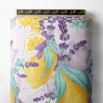 Lemon flower style with yellow,purple colors