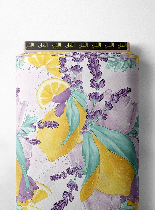LAI01-3756_1.jpg Lemon flower style with yellow,purple colors - Image 1