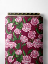 Petal flower style with pink,green colors