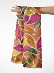 Leaf flower style with pink,green colors - Image 3