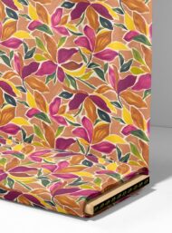 Leaf flower style with pink,green colors - Image 4