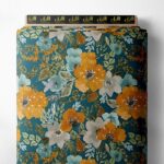 Bloom flower style with orange,white colors