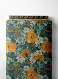 Bloom flower style with orange,white colors