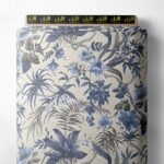 Leaf flower style with blue,grey colors