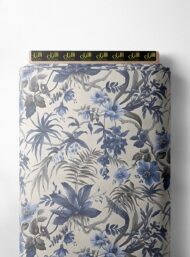 Leaf flower style with blue,grey colors