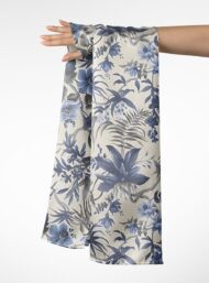 Leaf flower style with blue,grey colors - Image 3