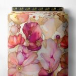 Bloom flower style with pink,red colors