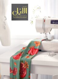 Pomegranate flower style with red,green colors - Image 7