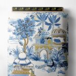 Tree nature style with blue, white colors