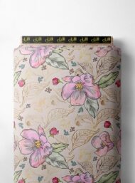 Petal flower style with pink,green colors