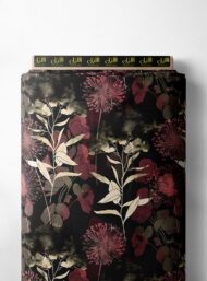 Petal flower style with black,red colors