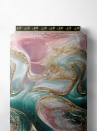 Wave abstract style with green,pink colors