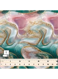 Wave abstract style with green,pink colors - Image 5