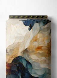 Leaf abstract style with blue,brown colors