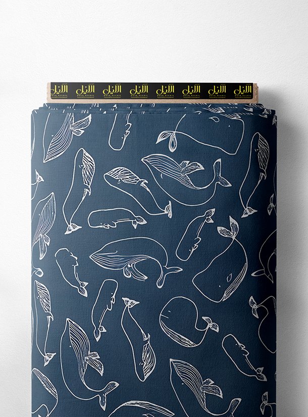 LAI01-3804_1.jpg Whale ocean and sky style with blue colors - Image 1